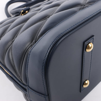Louis Vuitton Malletage Alma GM Handbag in Navy Blue M23723