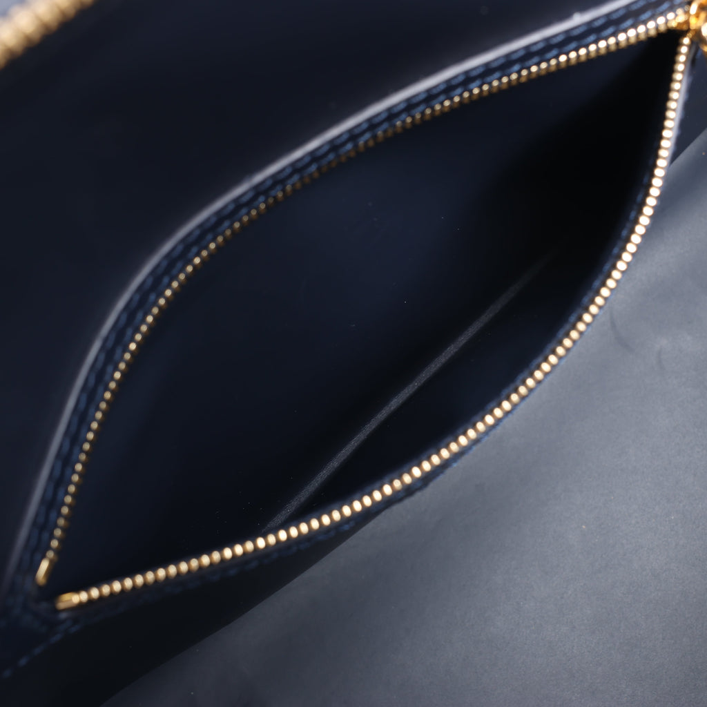 Louis Vuitton Malletage Alma GM Handbag in Navy Blue M23723