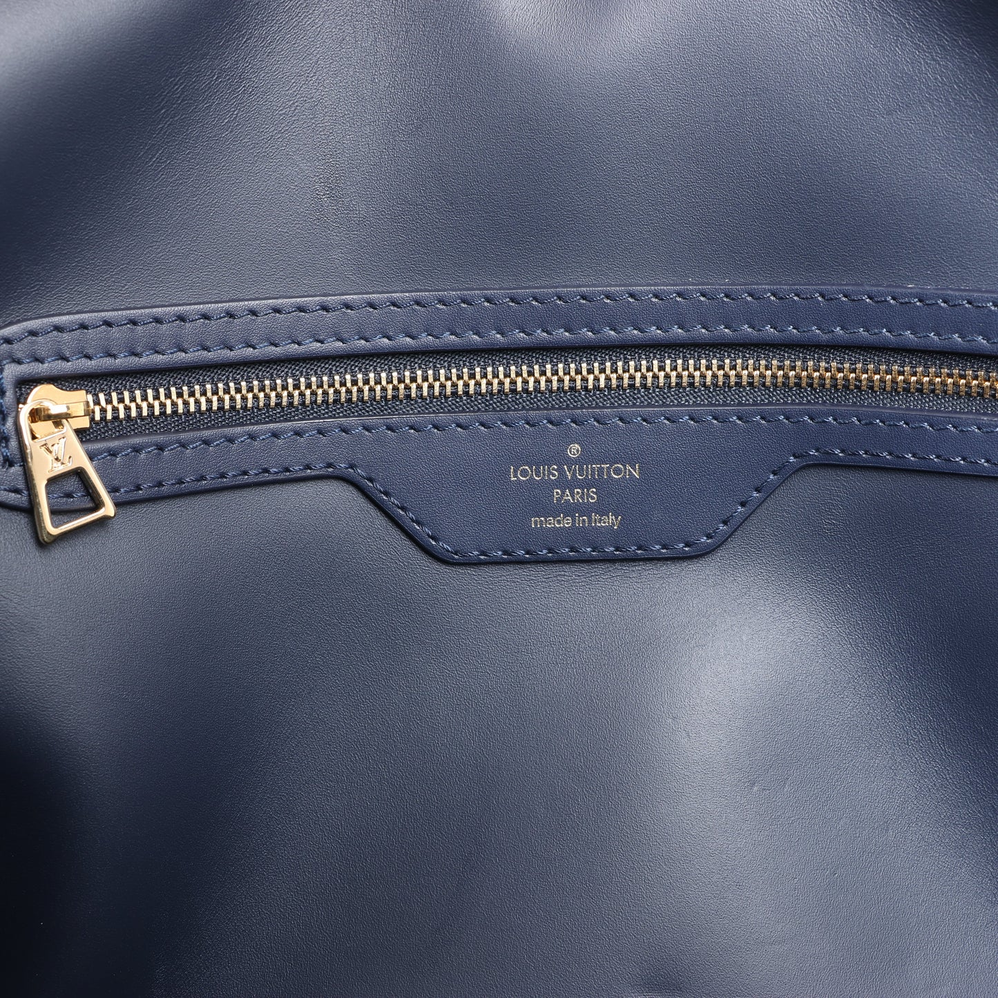 Sac à main Louis Vuitton Malletage Alma GM bleu marine M23723