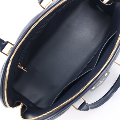 Louis Vuitton Malletage Alma GM Handbag in Navy Blue M23723