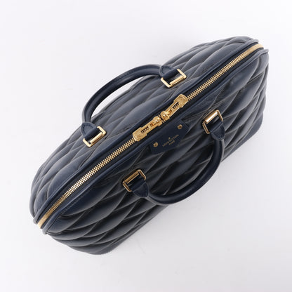 Louis Vuitton Malletage Alma GM Handbag in Navy Blue M23723