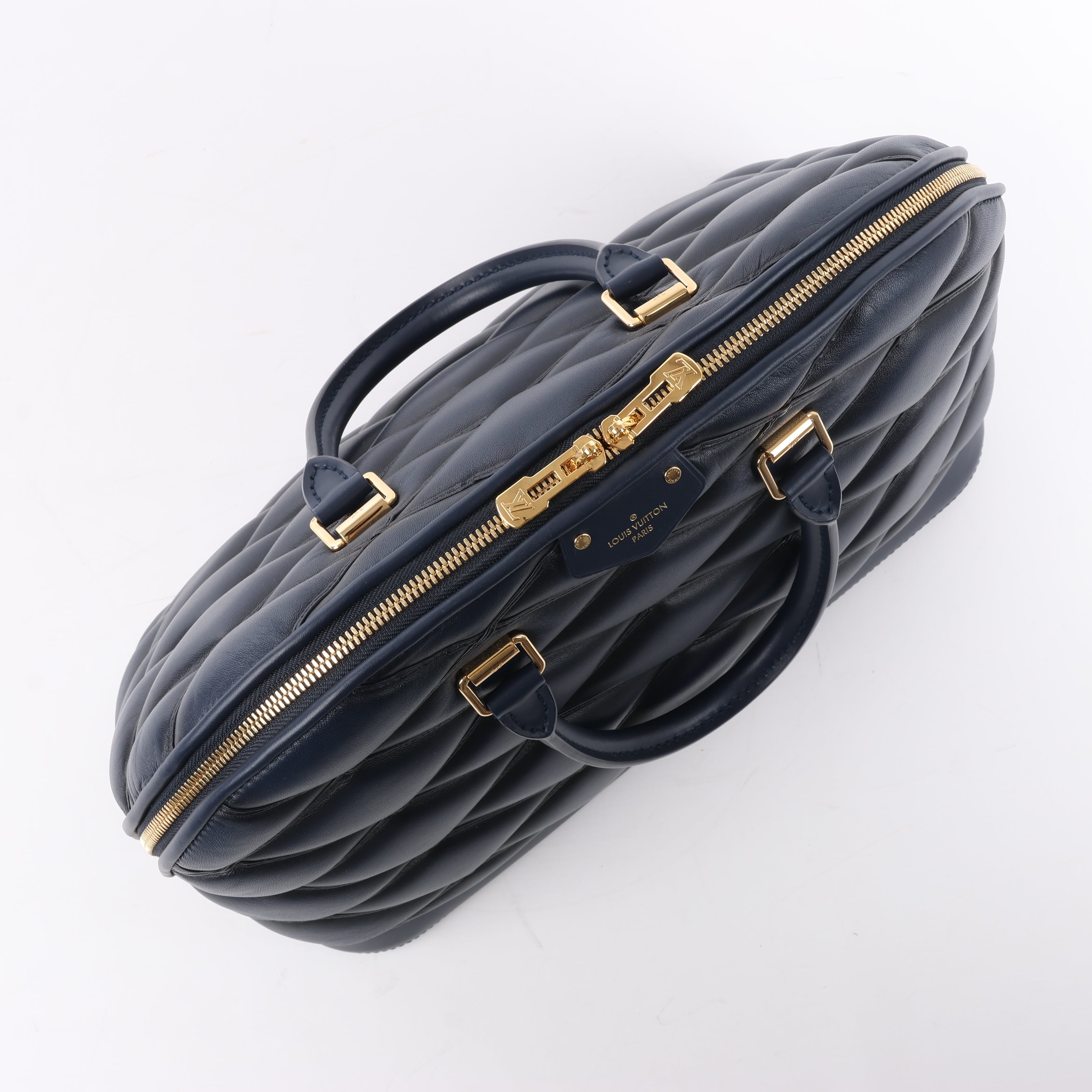 Louis Vuitton Malletage Alma GM Handbag in Navy Blue M23723
