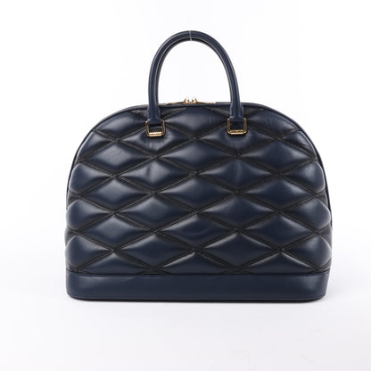 Louis Vuitton Malletage Alma GM Handbag in Navy Blue M23723