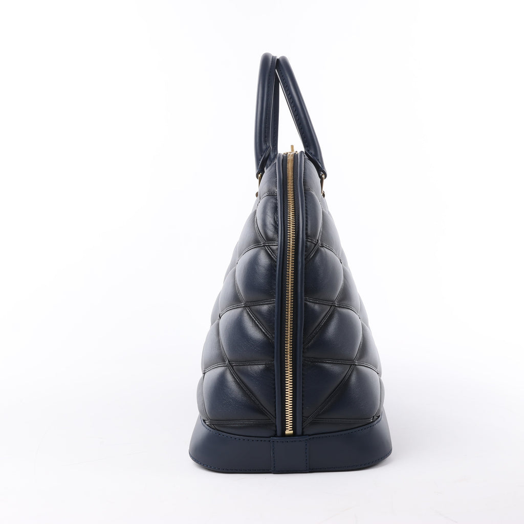 Louis Vuitton Malletage Alma GM Handbag in Navy Blue M23723