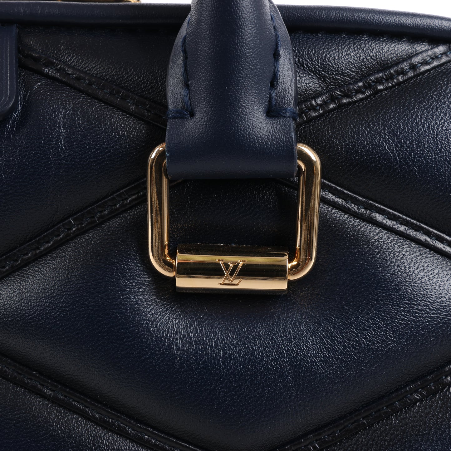 Louis Vuitton Malletage Alma GM Handbag in Navy Blue M23723