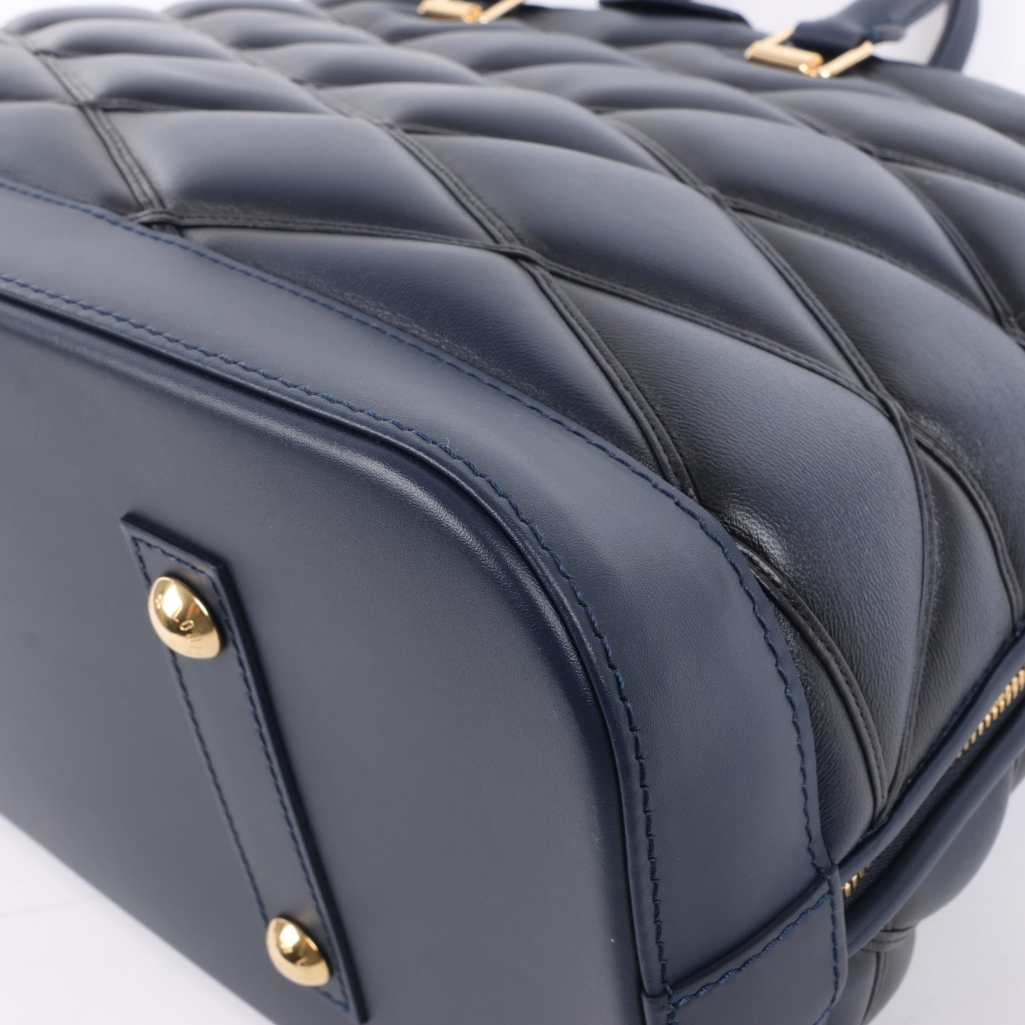 Louis Vuitton Malletage Alma GM Handbag in Navy Blue M23723