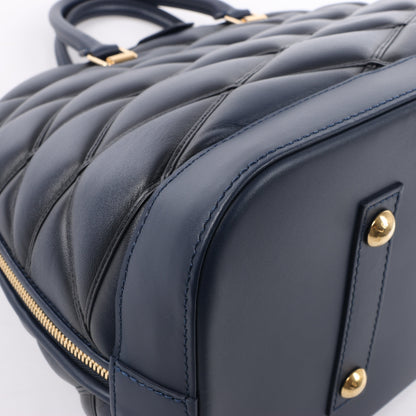 Louis Vuitton Malletage Alma GM Handbag in Navy Blue M23723