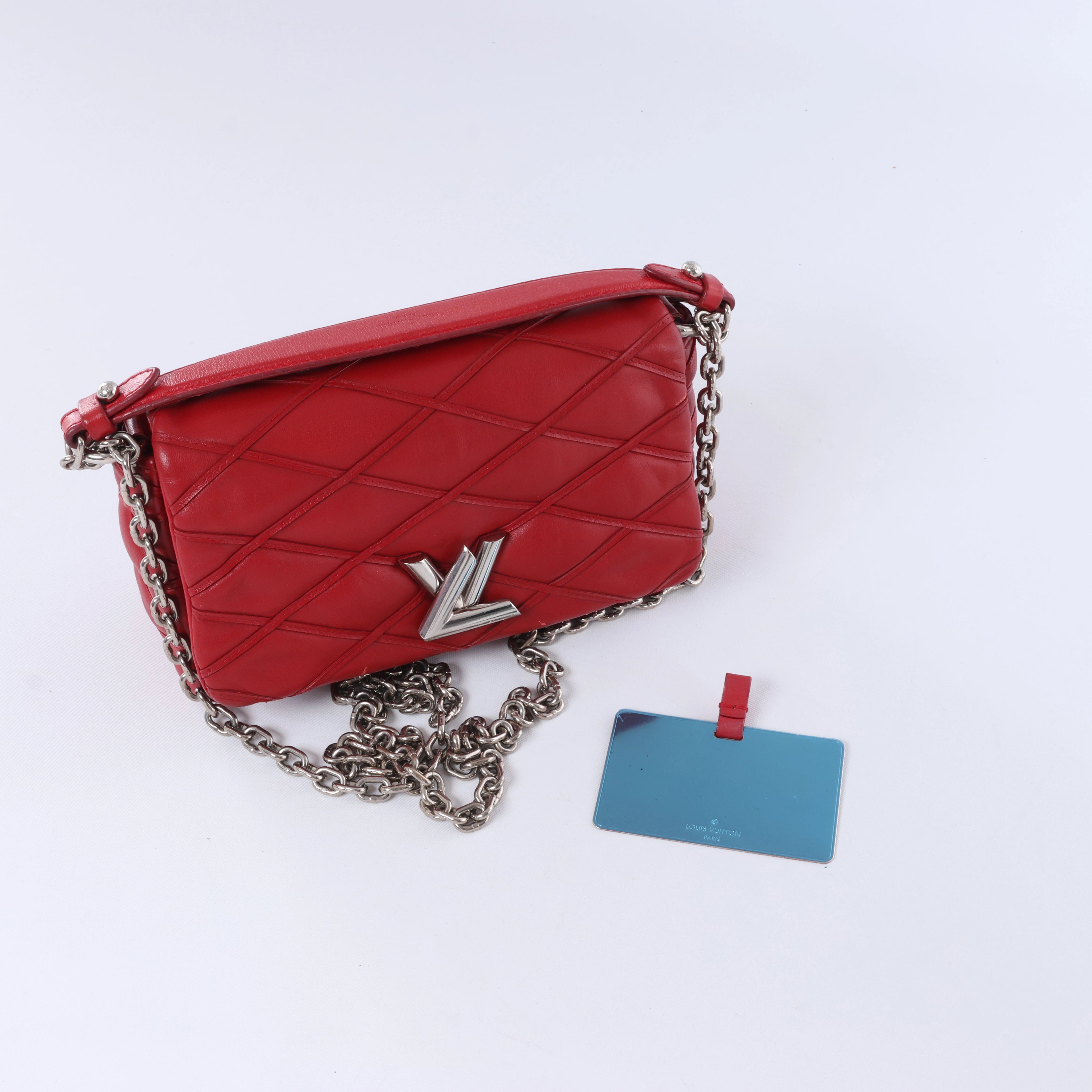 Louis Vuitton Malletage GO 14 Shoulder Bag in Red