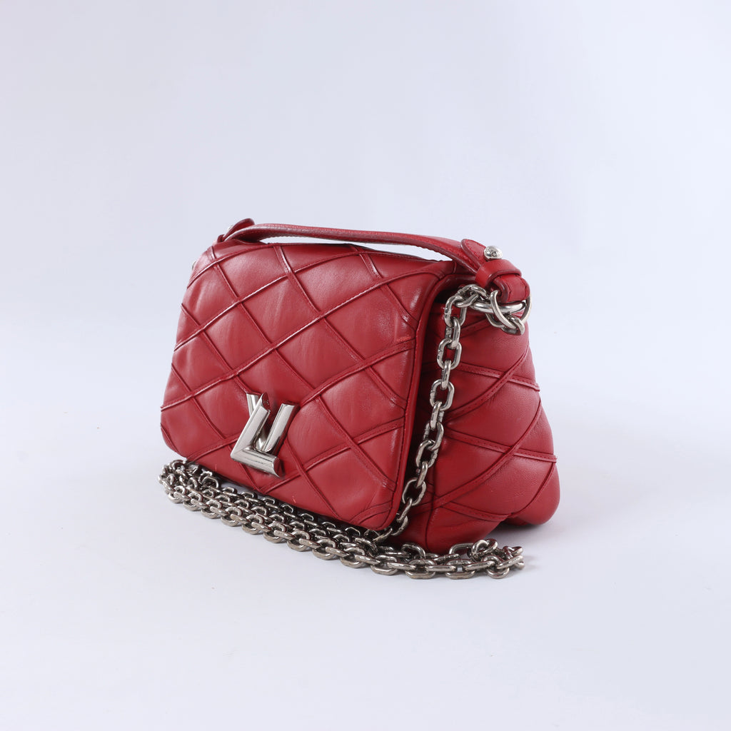 Louis Vuitton Malletage GO 14 Shoulder Bag in Red