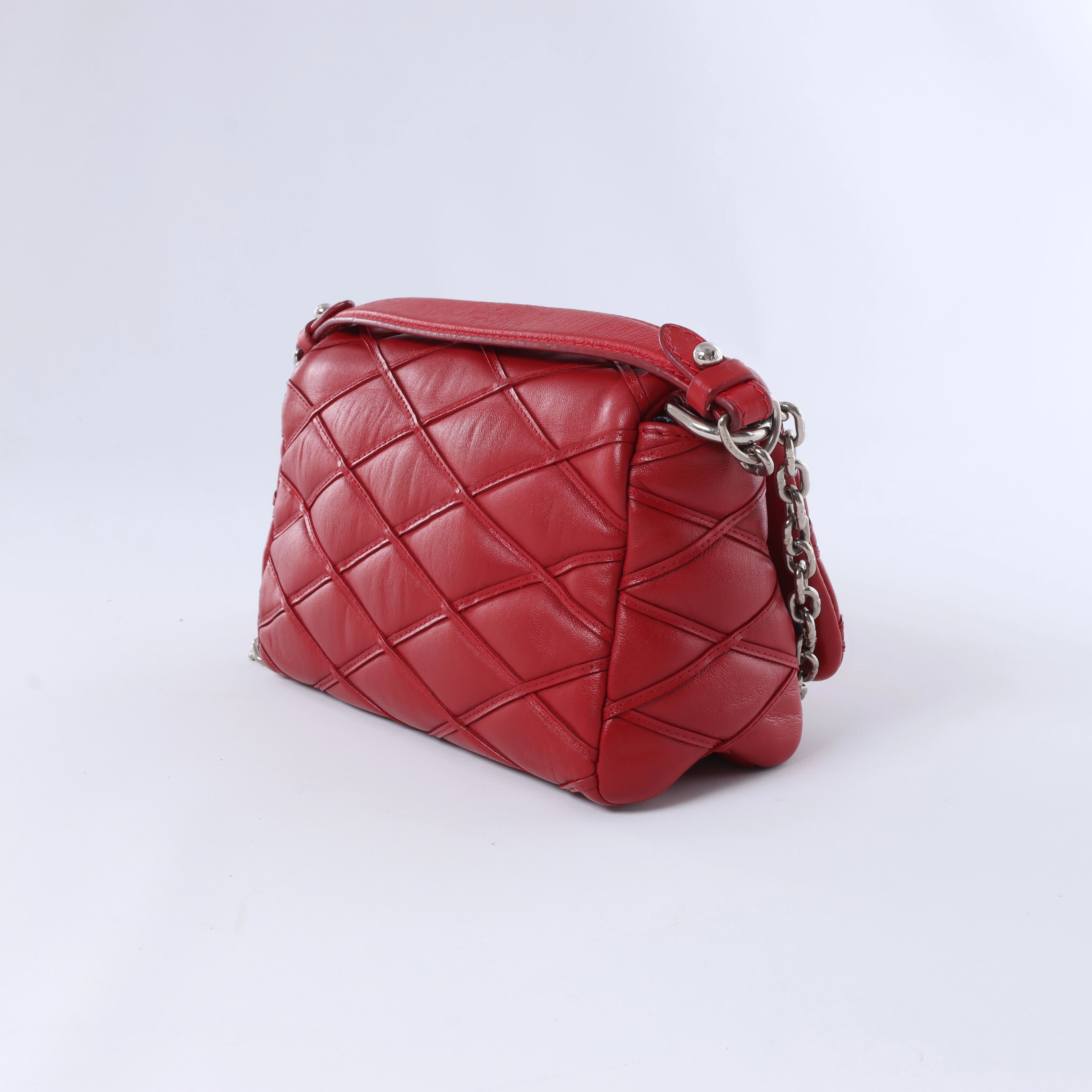 Louis Vuitton Malletage GO 14 Shoulder Bag in Red