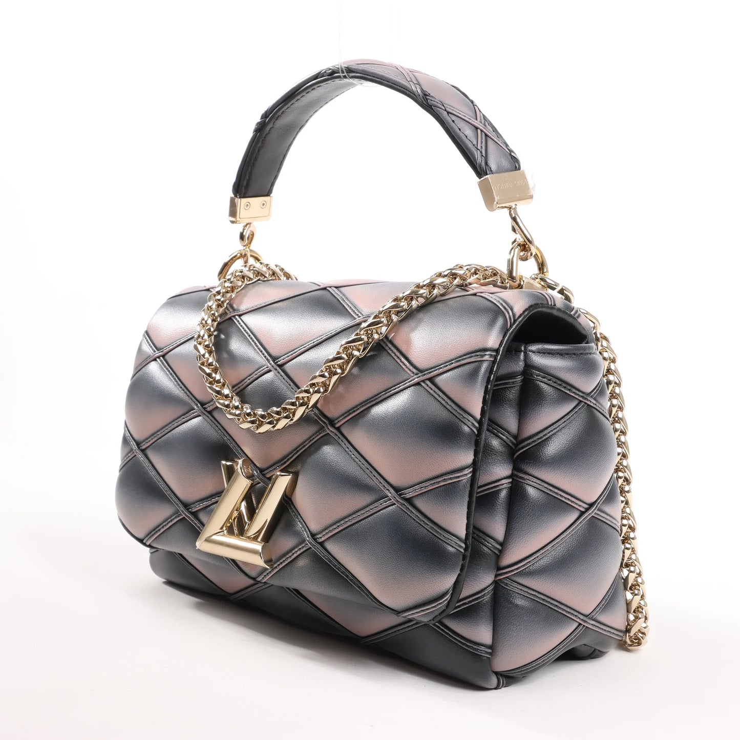 Louis Vuitton GO-14MM Malletage Crossbody Bag in Black x Pink M23569