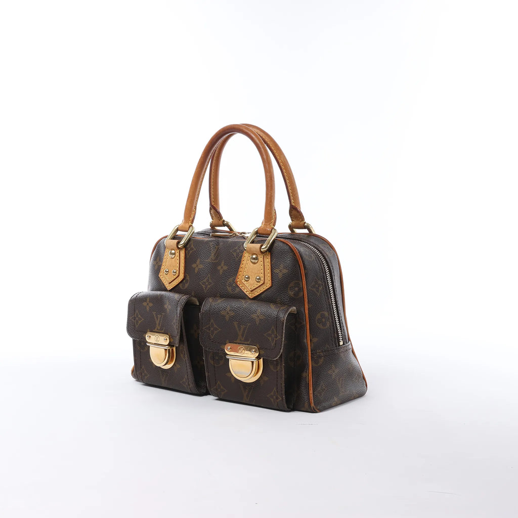 Louis Vuitton Manhattan PM Monogram Canvas Handbag in Brown M40026