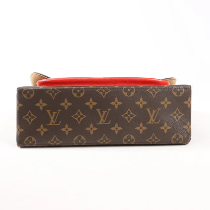 Louis Vuitton Monogram Marignan 2Way Female Handbag in Brown x Red M44286