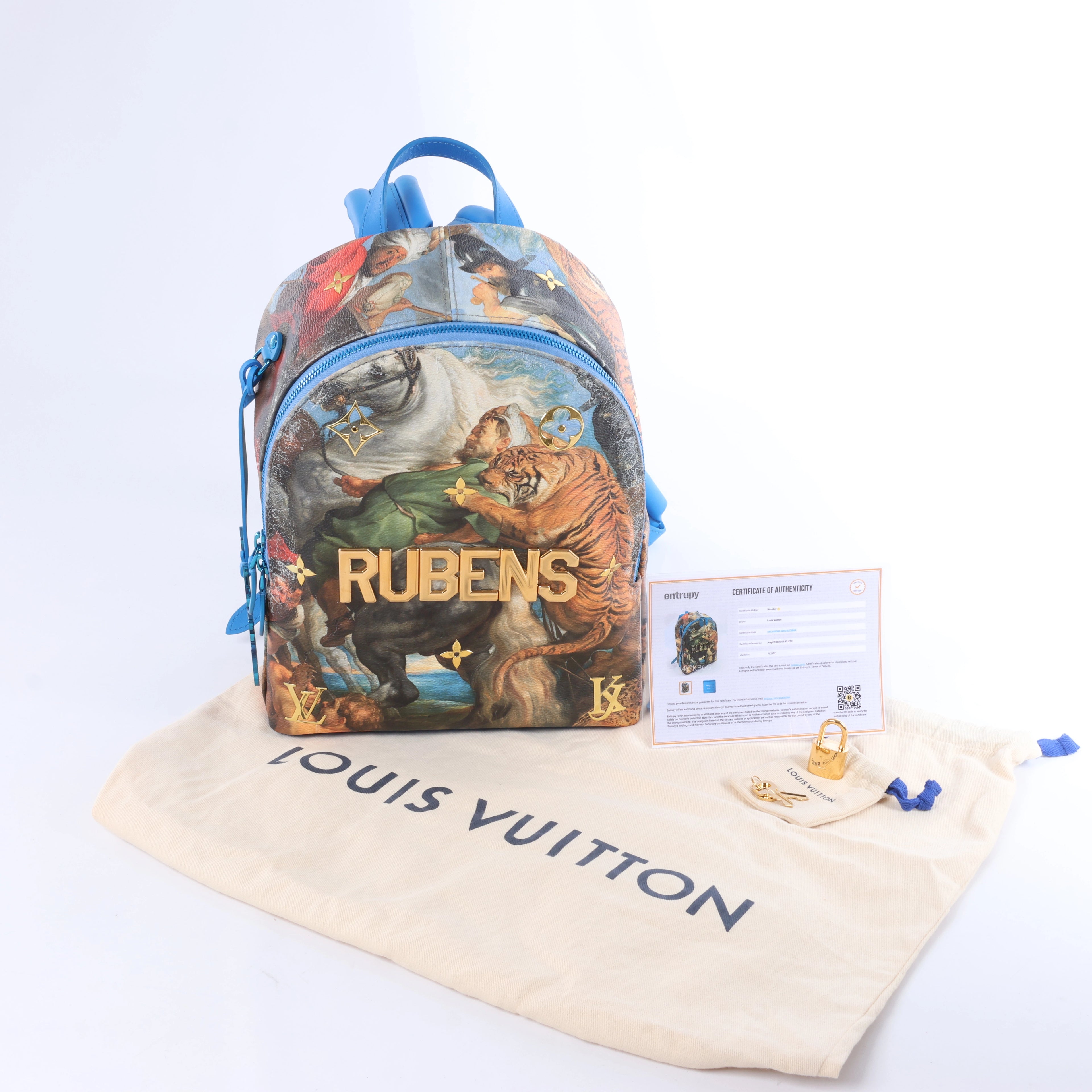 Louis Vuitton Palm Springs Masters Rubens Collection Backpack in Blue M43335