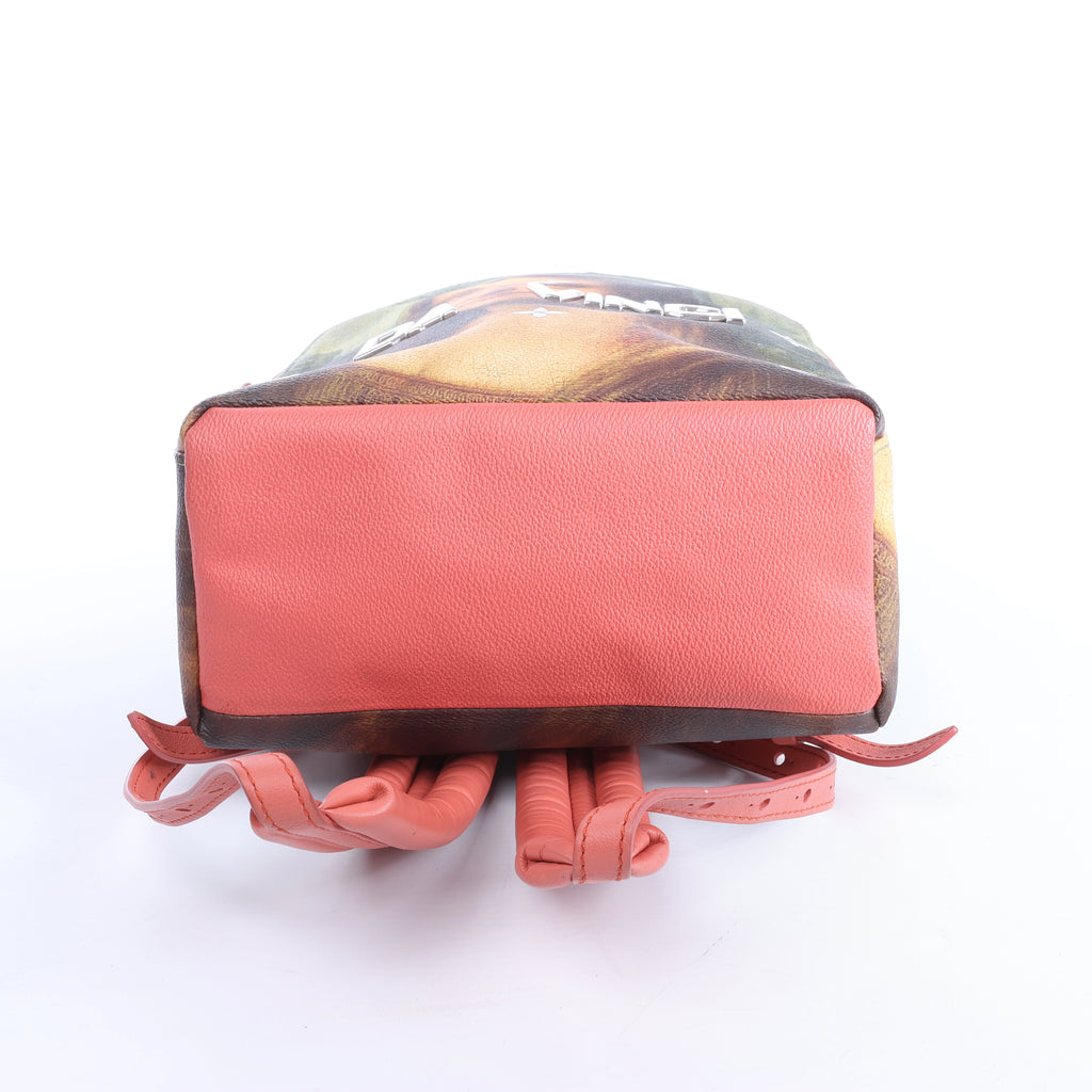 Louis Vuitton x Jeff Koons Masters Collection Da Vinci Palm Springs PM Backpack in Pink x Green M43375