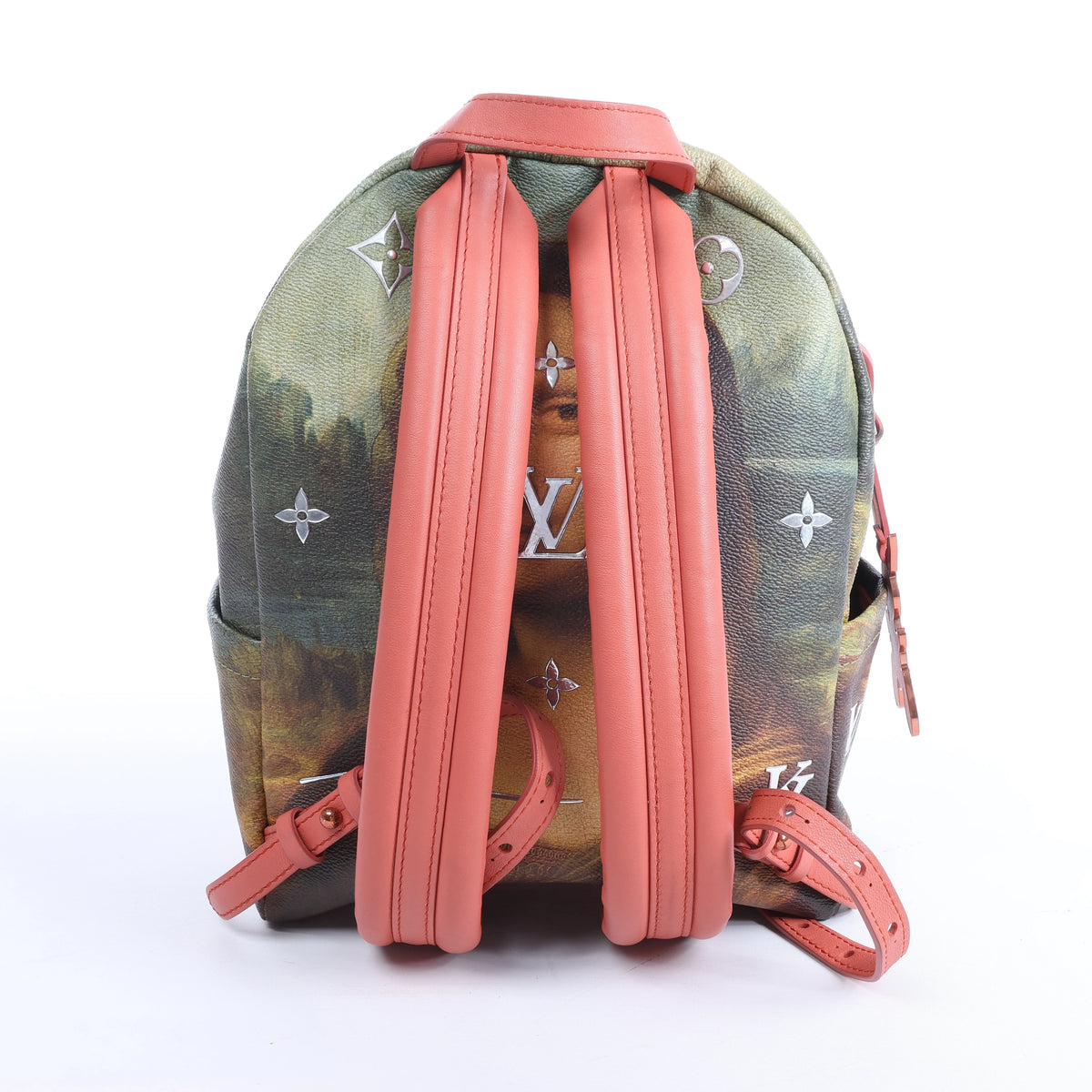 Louis Vuitton x Jeff Koons Masters Collection Da Vinci Palm Springs PM Backpack in Pink x Green M43375