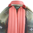 Louis Vuitton x Jeff Koons Masters Collection Da Vinci Palm Springs PM Backpack in Pink x Green M43375