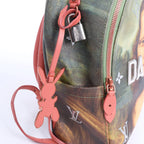 Louis Vuitton x Jeff Koons Masters Collection Da Vinci Palm Springs PM Backpack in Pink x Green M43375