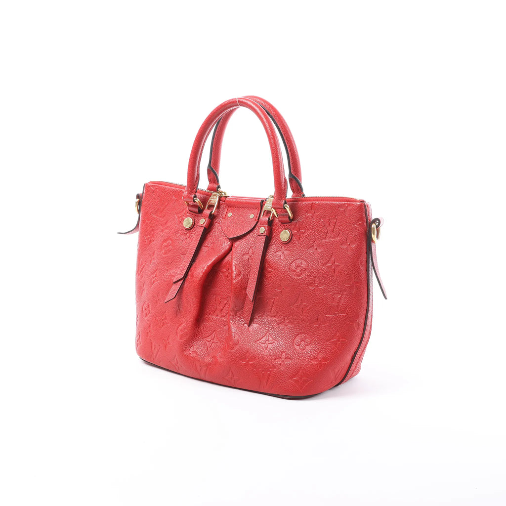 Louis Vuitton Mazarine PM Monogram Empreinte Handbag in Red M50638