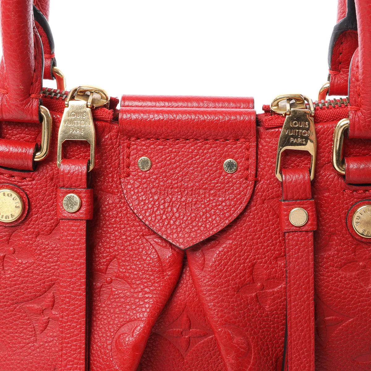 Louis Vuitton Mazarine PM Monogram Empreinte Handbag in Red M50638