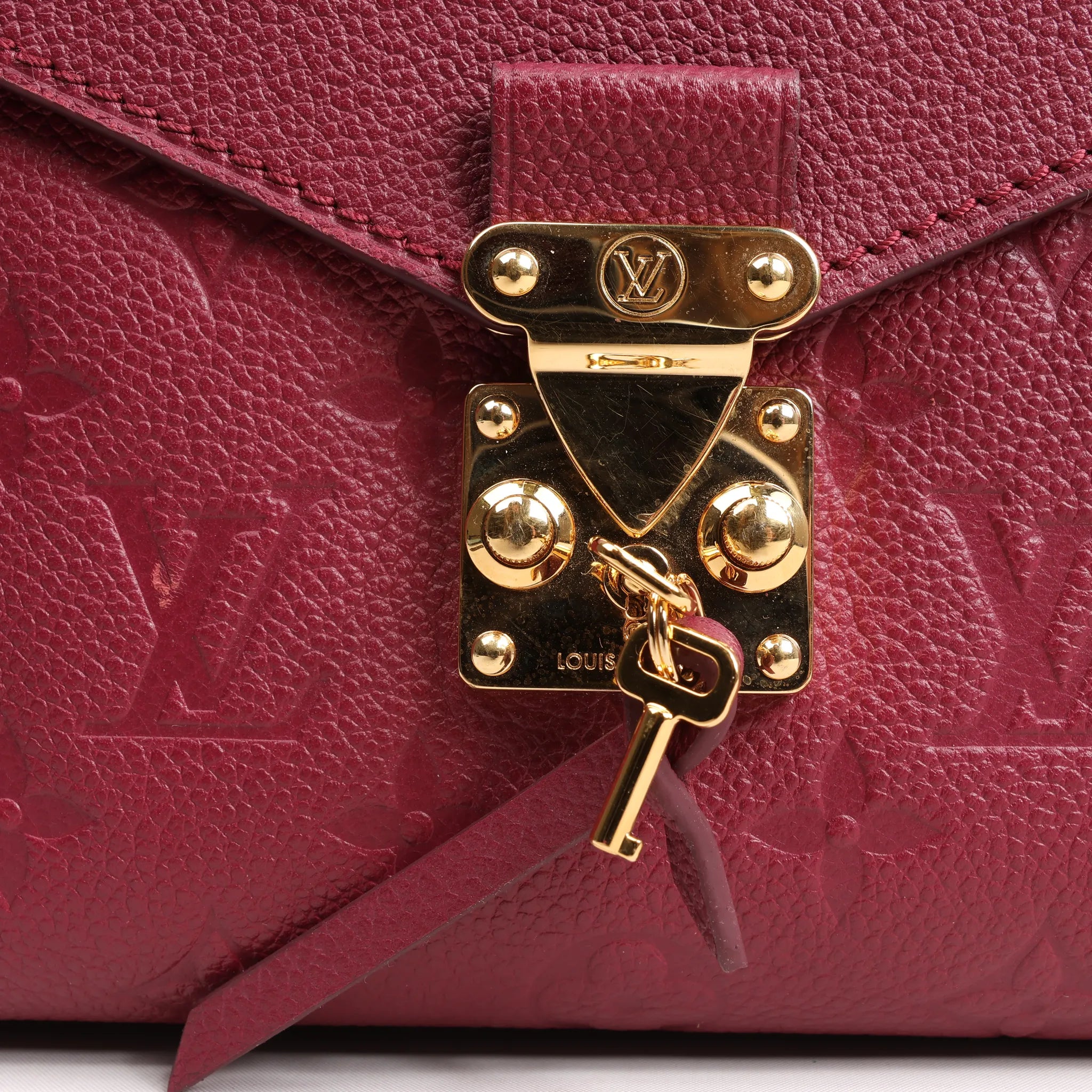 Louis Vuitton Monogram Hobo Metis 2Way Shoulder Bag in Burgundy M40813