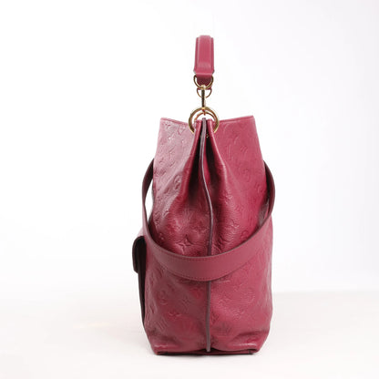 Louis Vuitton Monogram Hobo Metis 2Way Shoulder Bag in Burgundy M40813