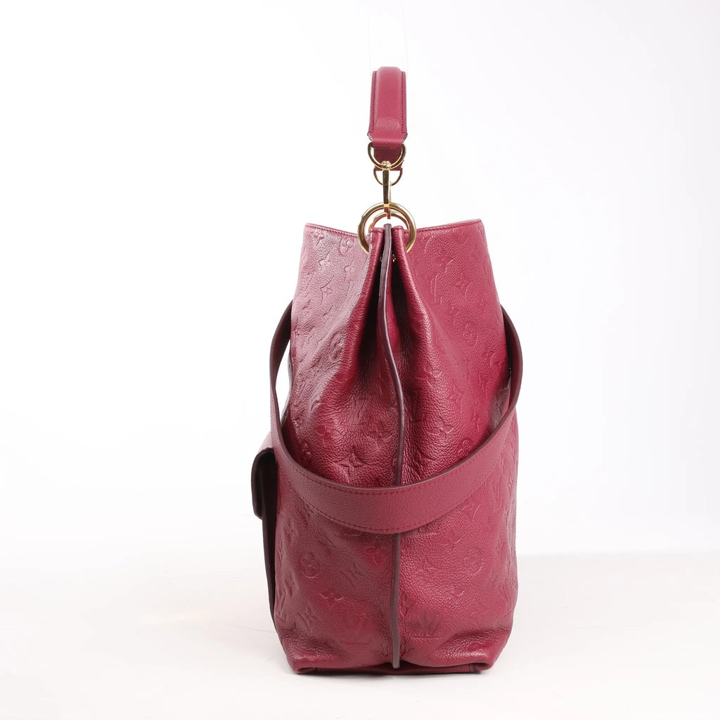 Louis Vuitton Monogram Hobo Metis 2Way Shoulder Bag in Burgundy M40813