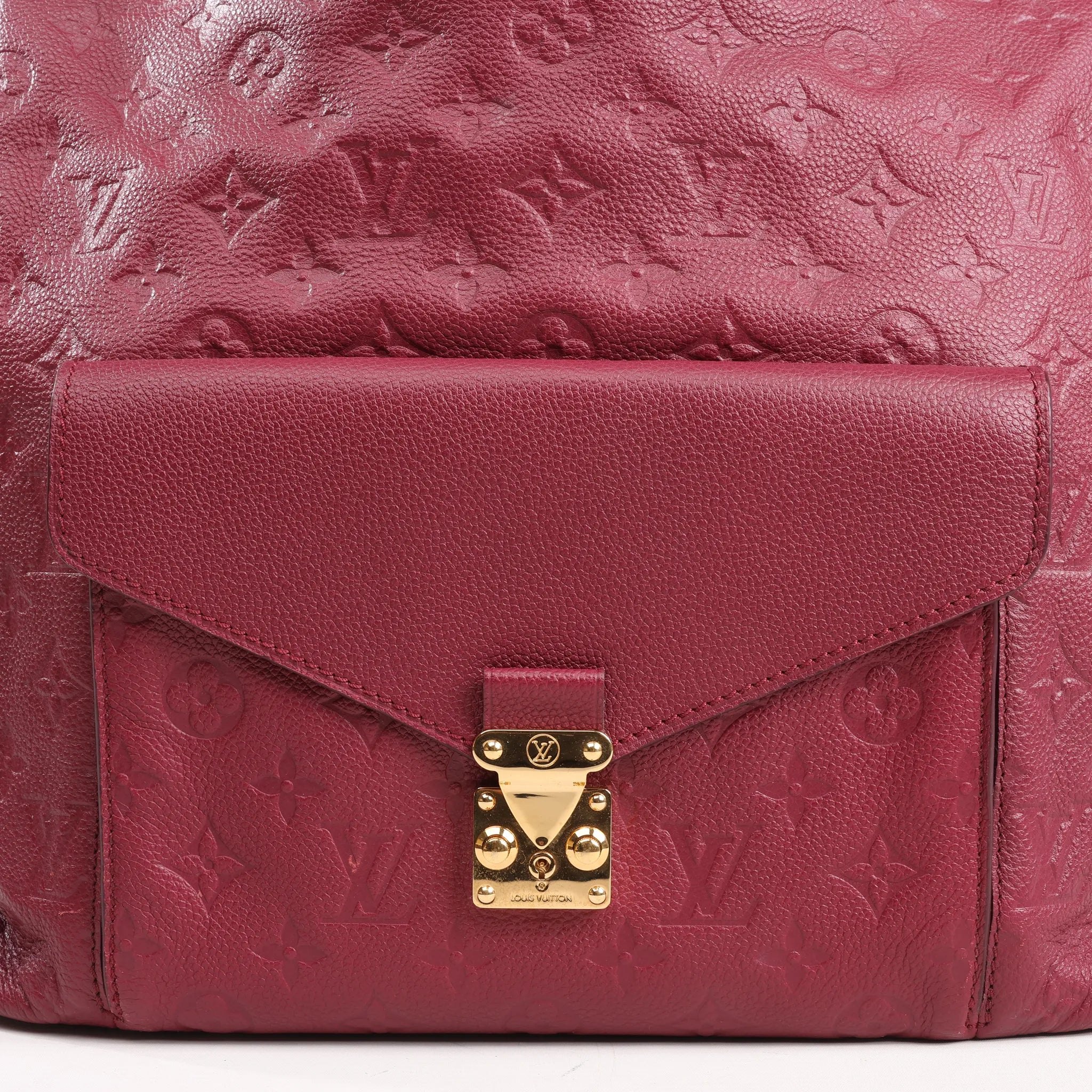 Louis Vuitton Monogram Hobo Metis 2Way Shoulder Bag in Burgundy M40813