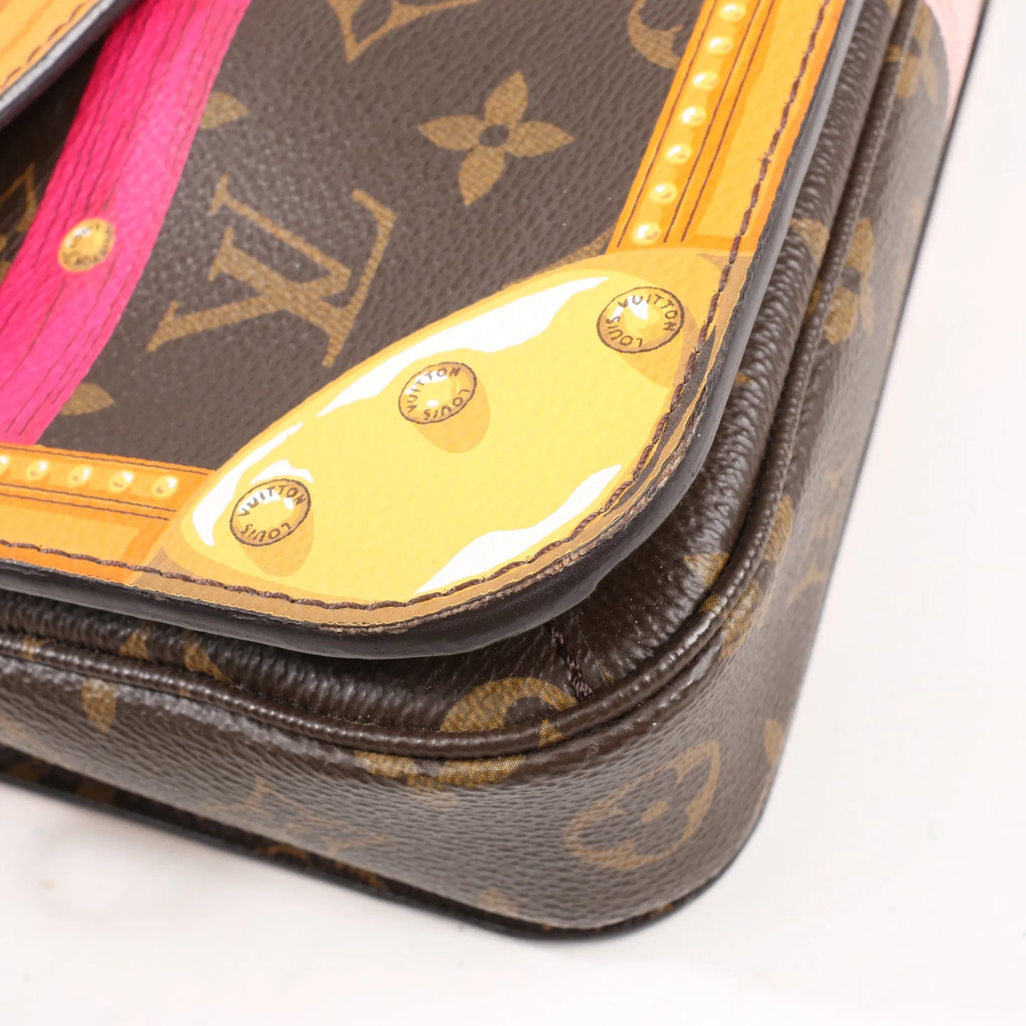 Louis Vuitton Monogram Summer Metis Trunk Pochette Crossbody Bag in Brown M43628