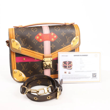 Louis Vuitton Monogram Summer Metis Trunk Pochette Crossbody Bag in Brown M43628