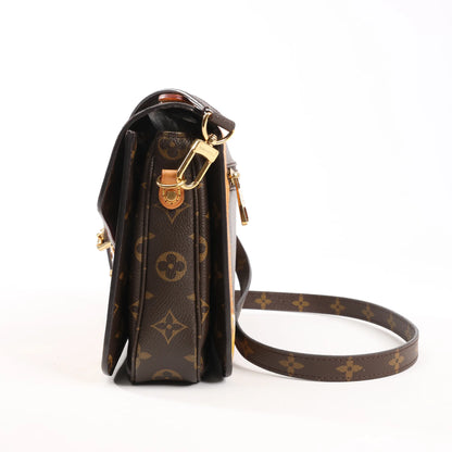 Louis Vuitton Monogram Summer Metis Trunk Pochette Crossbody Bag in Brown M43628