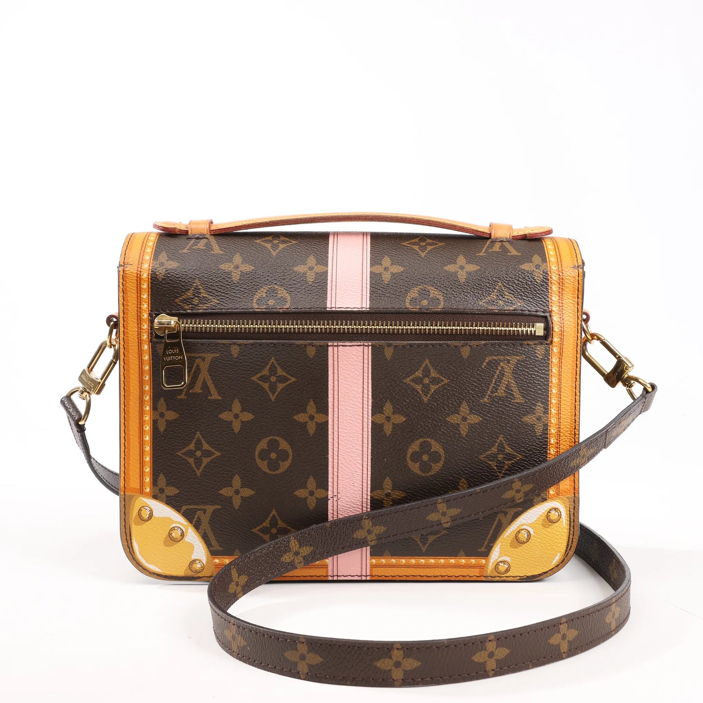 Louis Vuitton Monogram Summer Metis Trunk Pochette Crossbody Bag in Brown M43628