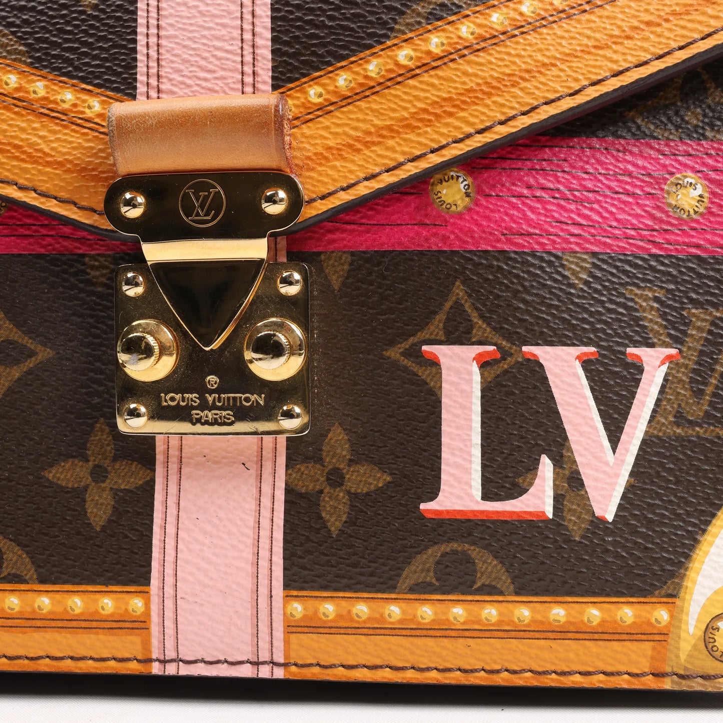Louis Vuitton Monogram Summer Metis Trunk Pochette Crossbody Bag in Brown M43628