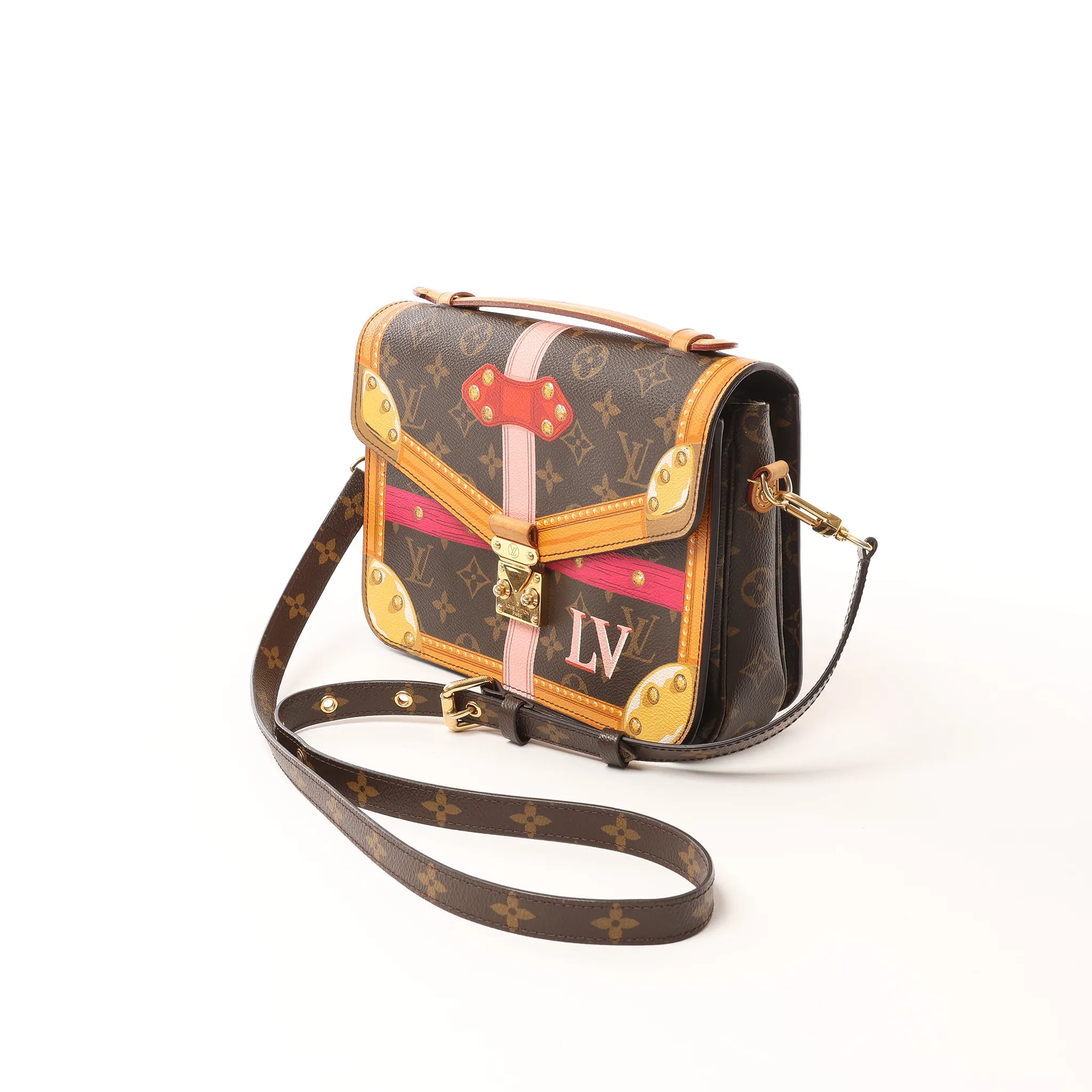 Louis Vuitton Metis Summer Trunk Pochette Monogram Crossbody Bag in Brown M43628