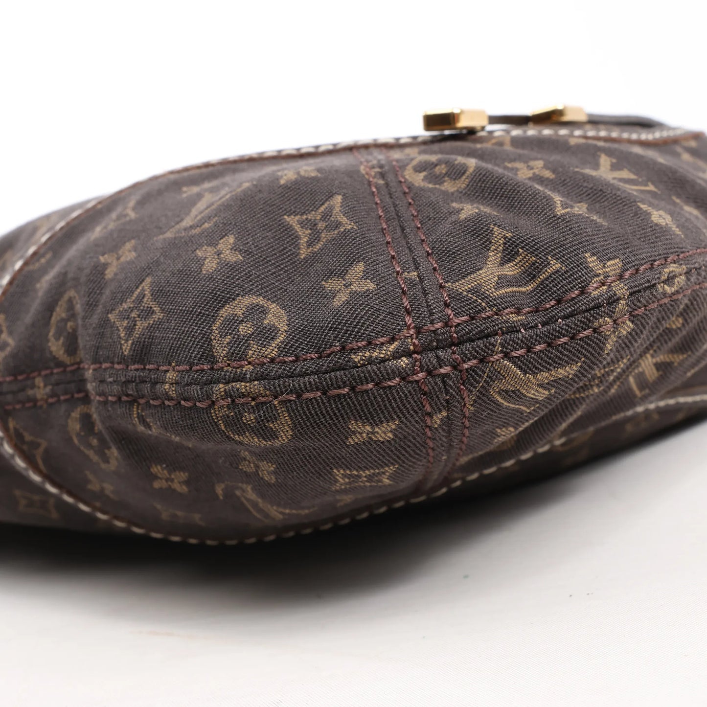 Louis Vuitton Mini Lin Monogram Manon PM Shoulder Bag in Brown
