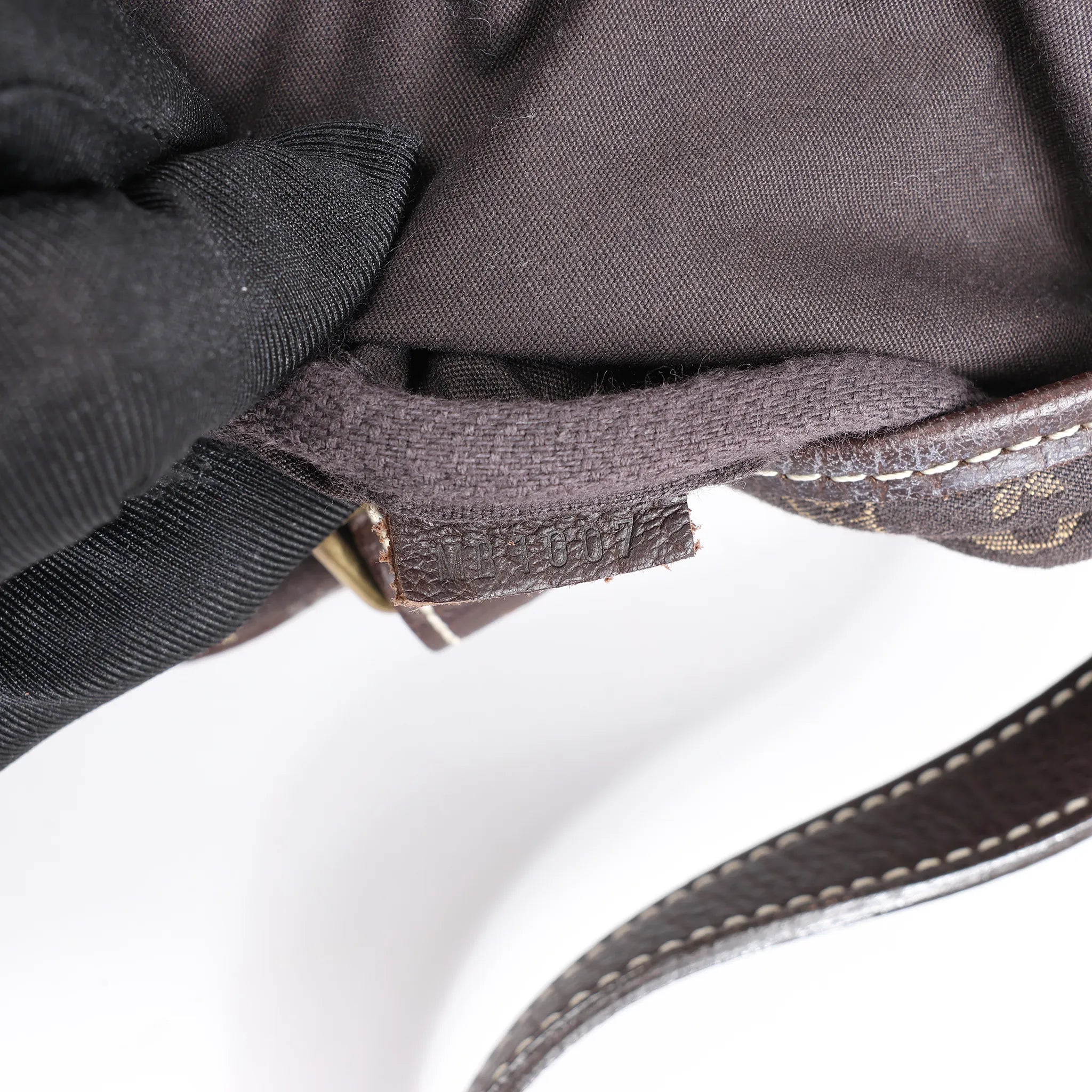 Louis Vuitton Saumur 30 Mini Lin Monogram Crossbody Bag in Brown M95227