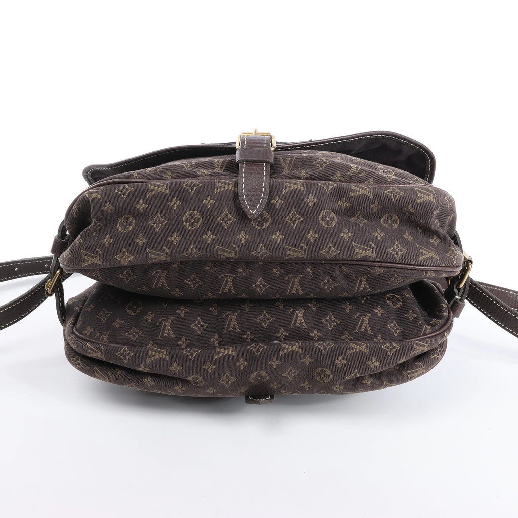 Louis Vuitton Saumur 30 Mini Lin Monogram Crossbody Bag in Brown M95227