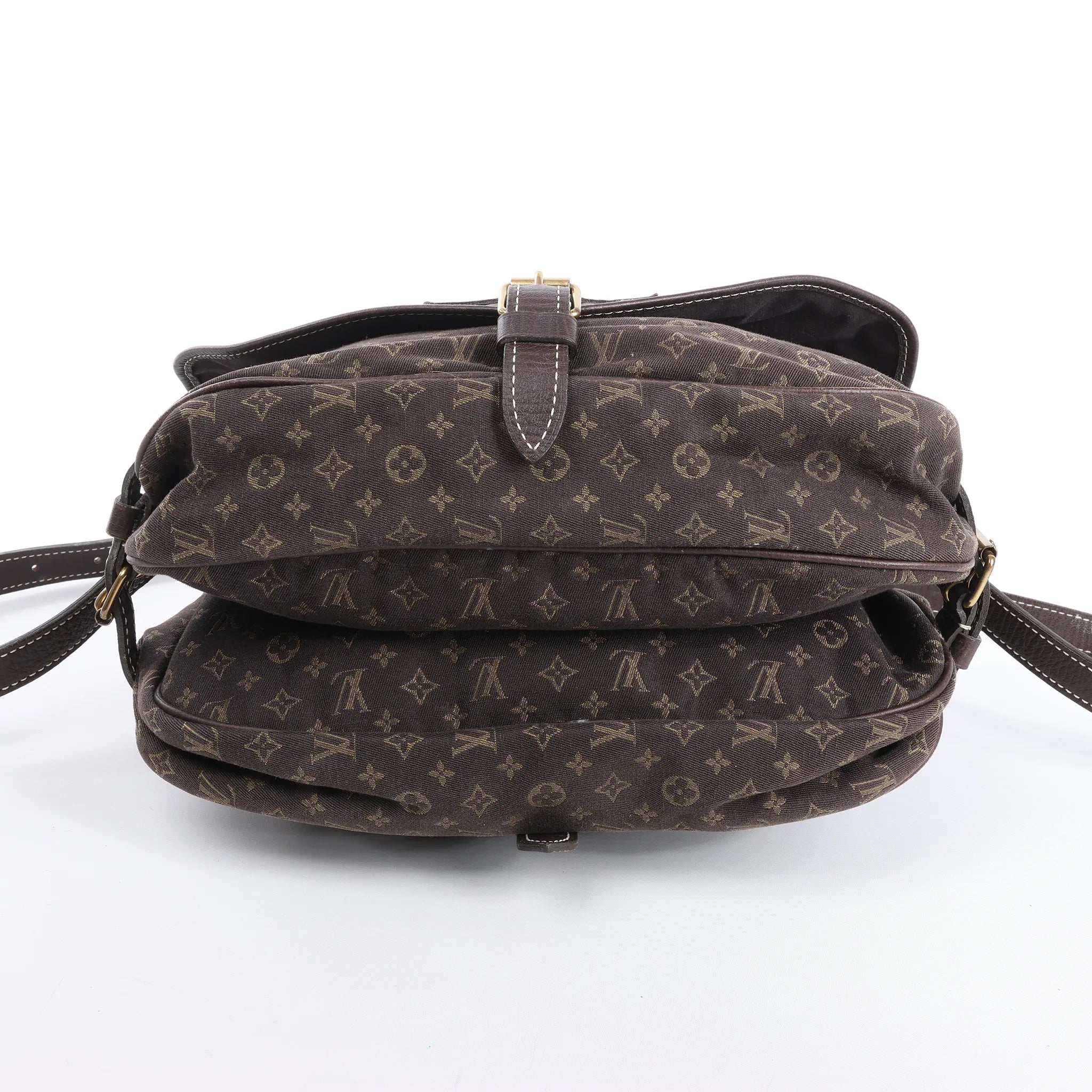 Louis Vuitton Saumur 30 Mini Lin Monogram Crossbody Bag in Brown M95227