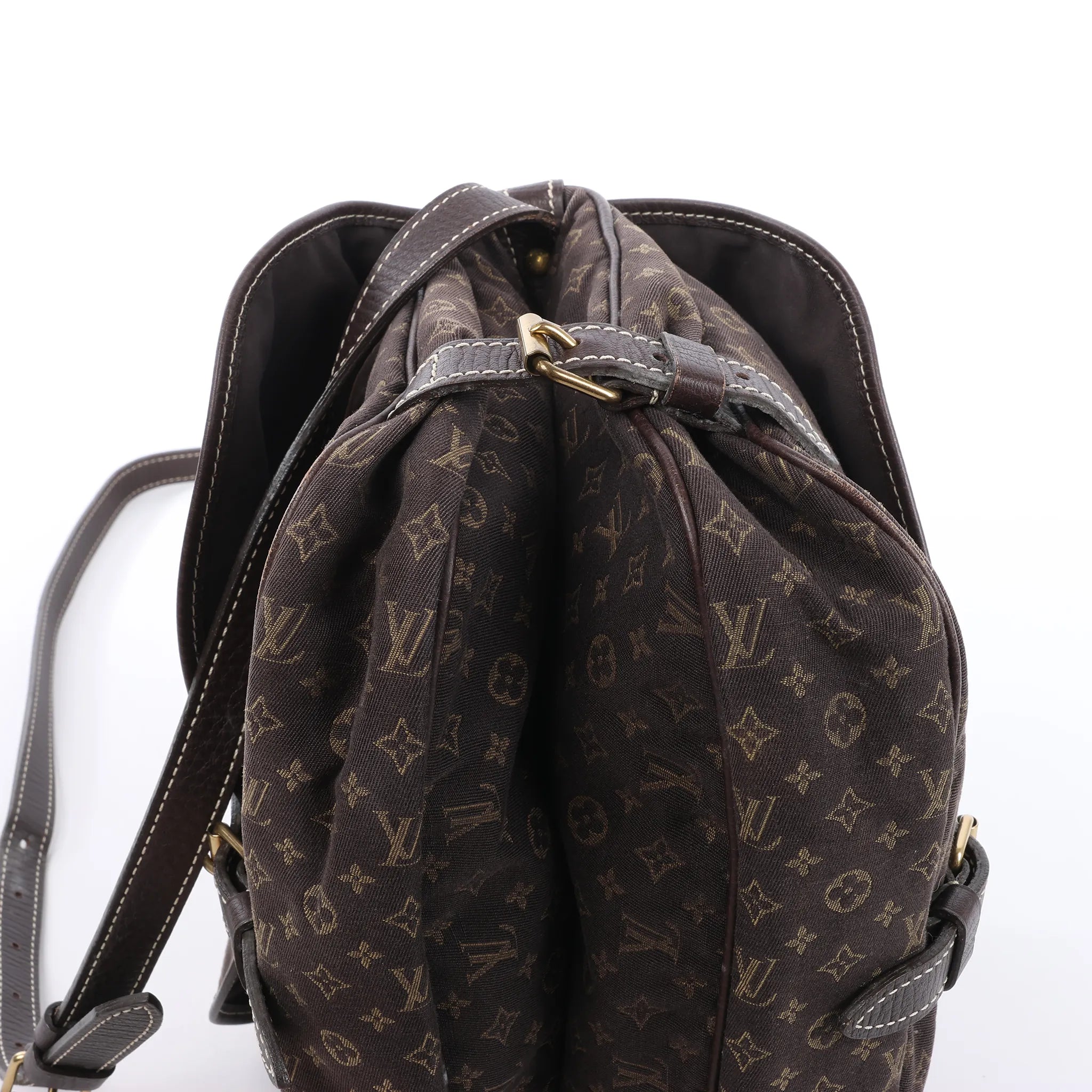 Louis Vuitton Saumur 30 Mini Lin Monogram Crossbody Bag in Brown M95227