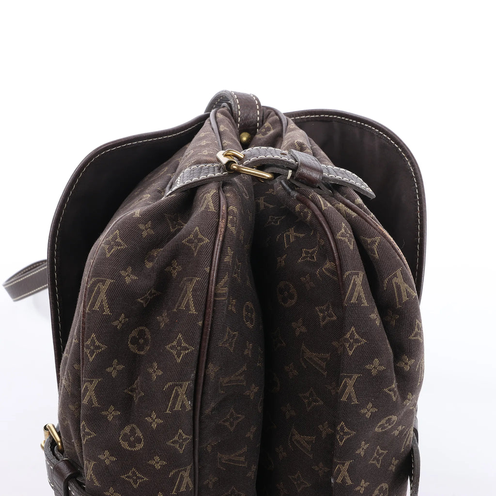 Louis Vuitton Saumur 30 Mini Lin Monogram Crossbody Bag in Brown M95227