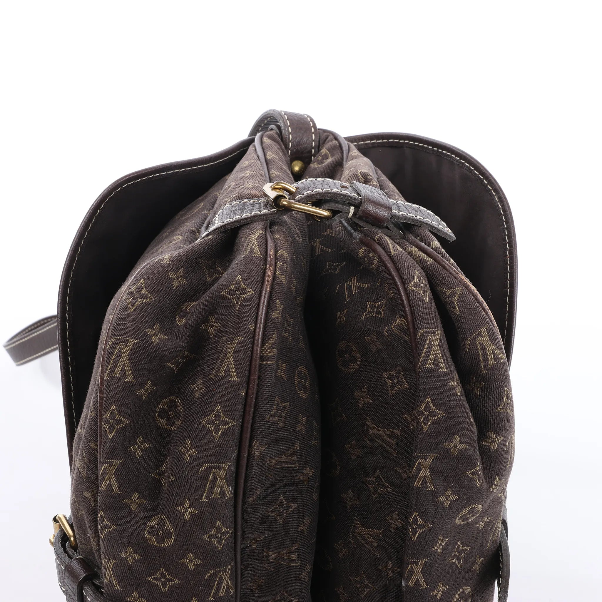 Louis Vuitton Saumur 30 Mini Lin Monogram Crossbody Bag in Brown M95227
