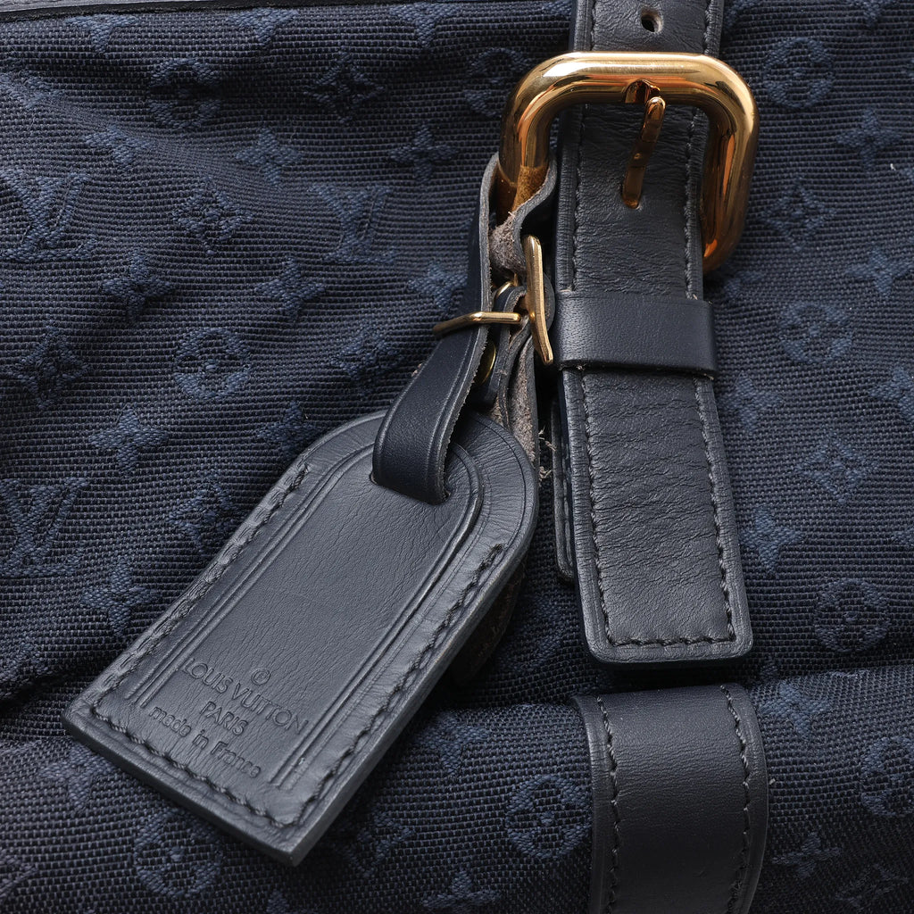 Louis Vuitton Claudine Mini Lin Monogram Shoulder Bag in Navy Blue M42321