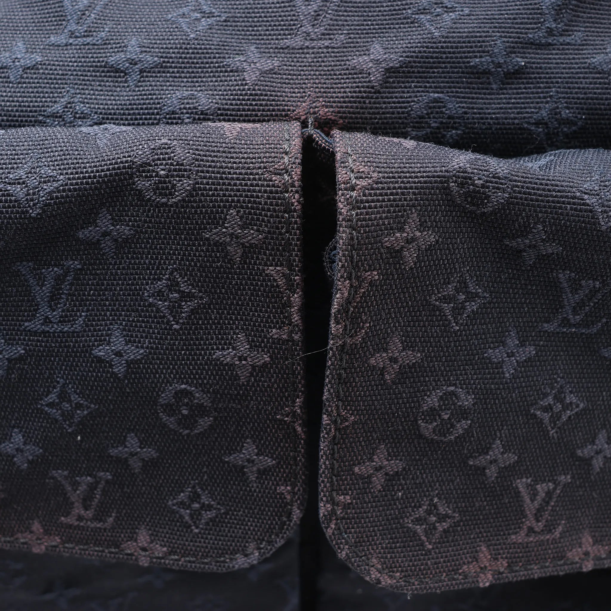 Louis Vuitton Claudine Mini Lin Monogram Shoulder Bag in Navy Blue M42321