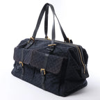 Louis Vuitton Claudine Mini Lin Monogram Shoulder Bag in Navy Blue M42321
