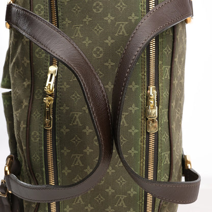 Louis Vuitton Monogram Mini Lin Claudine Travel Bag in Green M42322