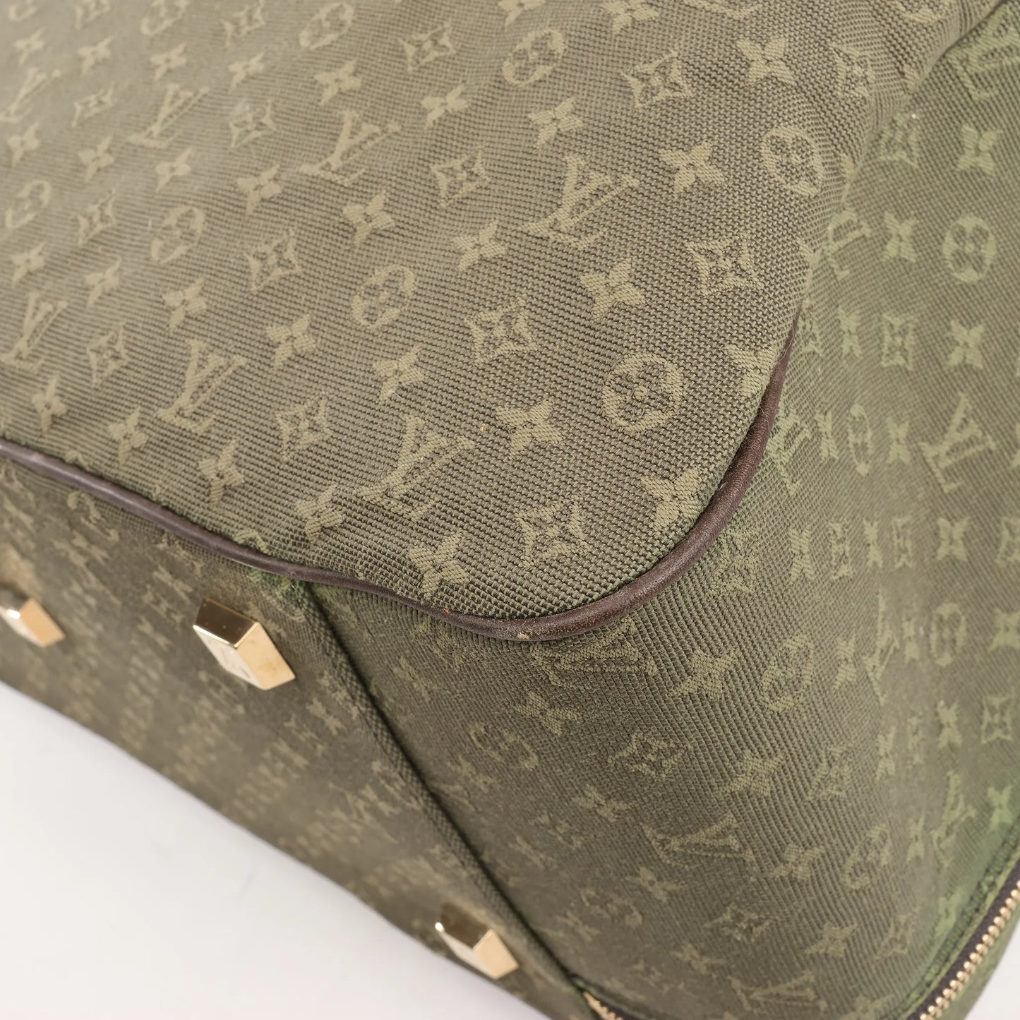 Louis Vuitton Monogram Mini Lin Claudine Travel Bag in Green M42322