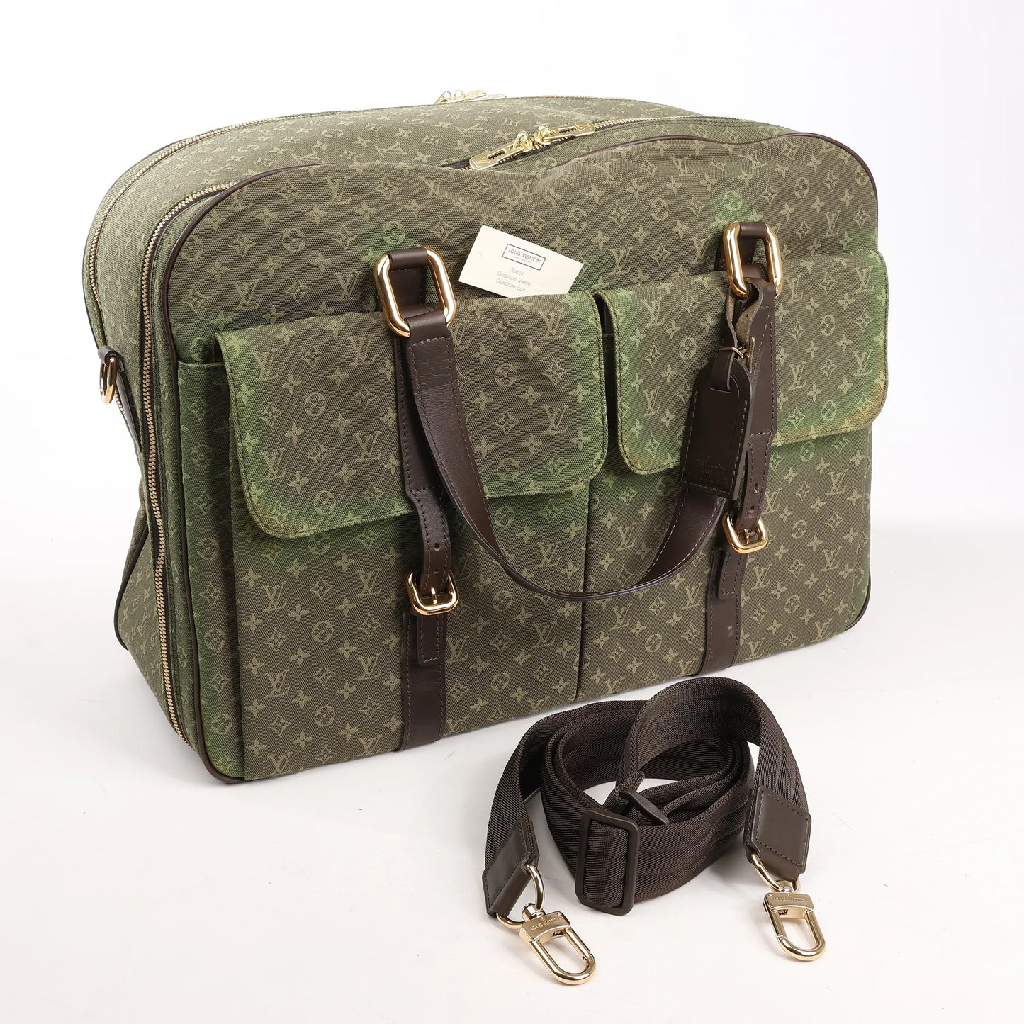 Louis Vuitton Monogram Mini Lin Claudine Travel Bag in Green M42322