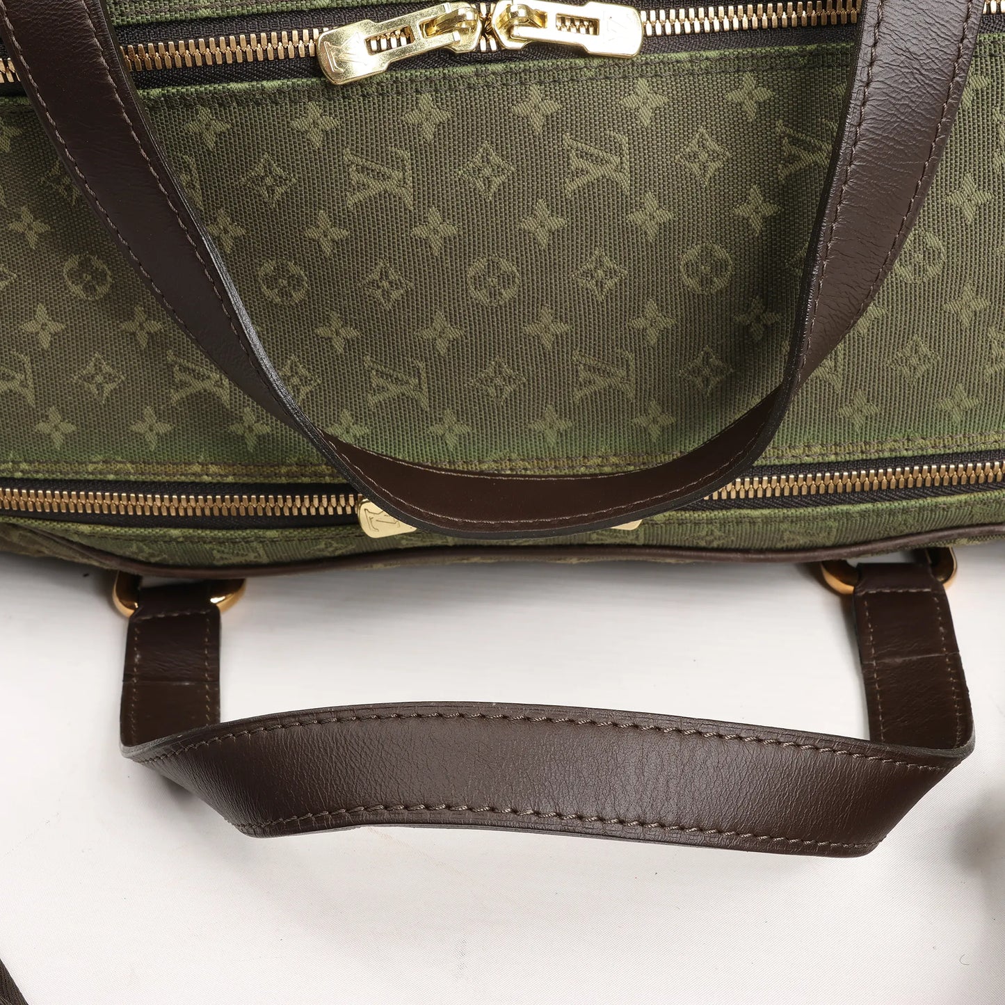 Louis Vuitton Monogram Mini Lin Claudine Travel Bag in Green M42322