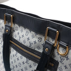 Louis Vuitton Mini Lucille GM Monogram Linen in Gray x Navy Blue M92609
