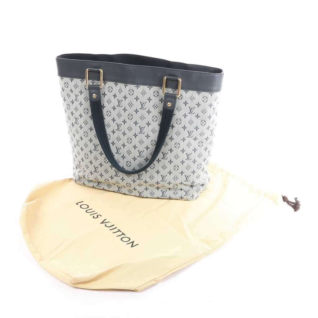 Louis Vuitton Mini Lucille GM Monogram Linen in Gray x Navy Blue M92609